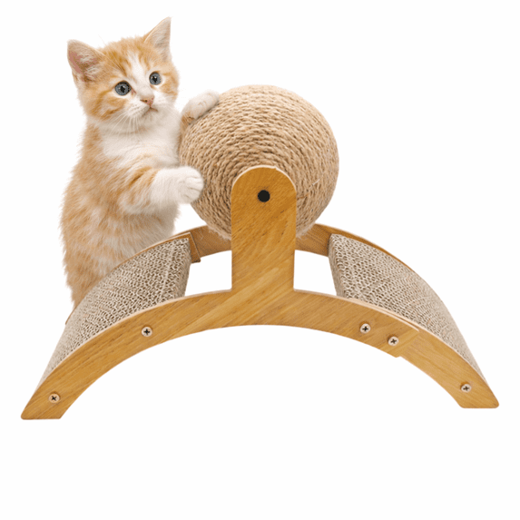 Cat Scratcher Rabbit Scratch Toy, Indoor Interactive Pets Cat Bunny Sisal Scratching Board with Ball Toy, Perfect Gifts for Pets