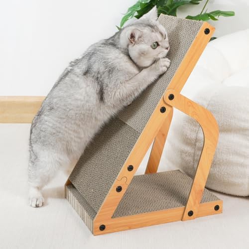Scratching Ramp Cat Cat Scratcher, Ramp L Shape Cat Scratch Pad, Cardboard Cat Scratchers ...
