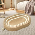 thumbnail image 1 of Cat Scratcher Cat Scratch Pad Sisal Furniture Protection Kitten Bed Durable Oval Bowl Pet Supplies Kitty Sleeping Nest Cat Scratching Board White Striped Brown, 1 of 8