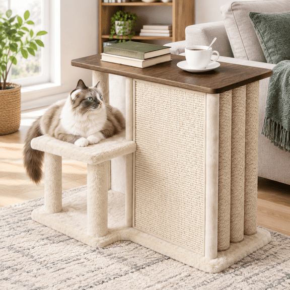 Cat Scratcher Side Table For Couch Protector End