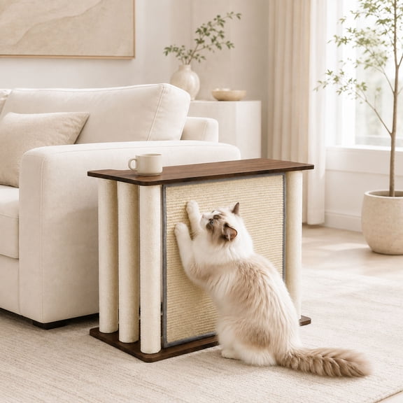 Cat Scratcher Side Table for Couch, Sofa Protector End Table