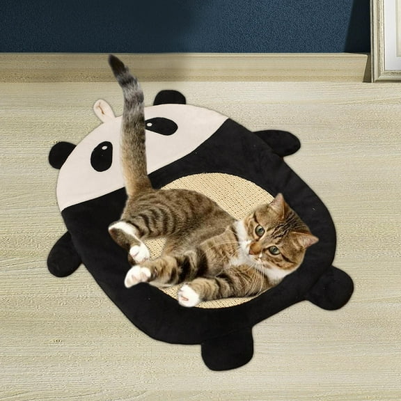 Cat Scratcher Sisal Mat Lounge Bed Protect Carpets Pets Supplies Rug Cat Scratching Pad Cat Scratching Mat for Sleeping Playing Indoor Cats Panda