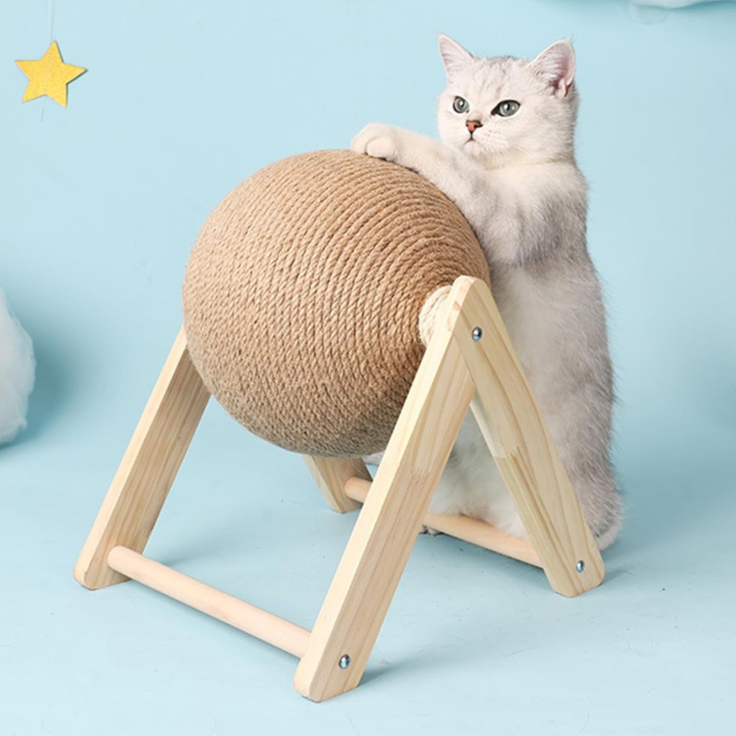 Cat Scratcher Toy, Cat Scratching Ball On Stand Post, Interactive Solid ...