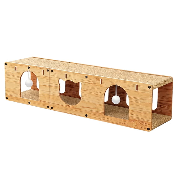 Cat Scratcher Tunnel, Scratching Pad Furniture Protection Comfortable Scratch Resistant Interactive Toy, 100*24*24cm