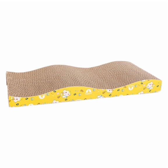 Cat Scratcher Wave Corrugated Board - Double-Sided Pattern, 1-Pack, Sealed Packaging, Nail Grinding Pad