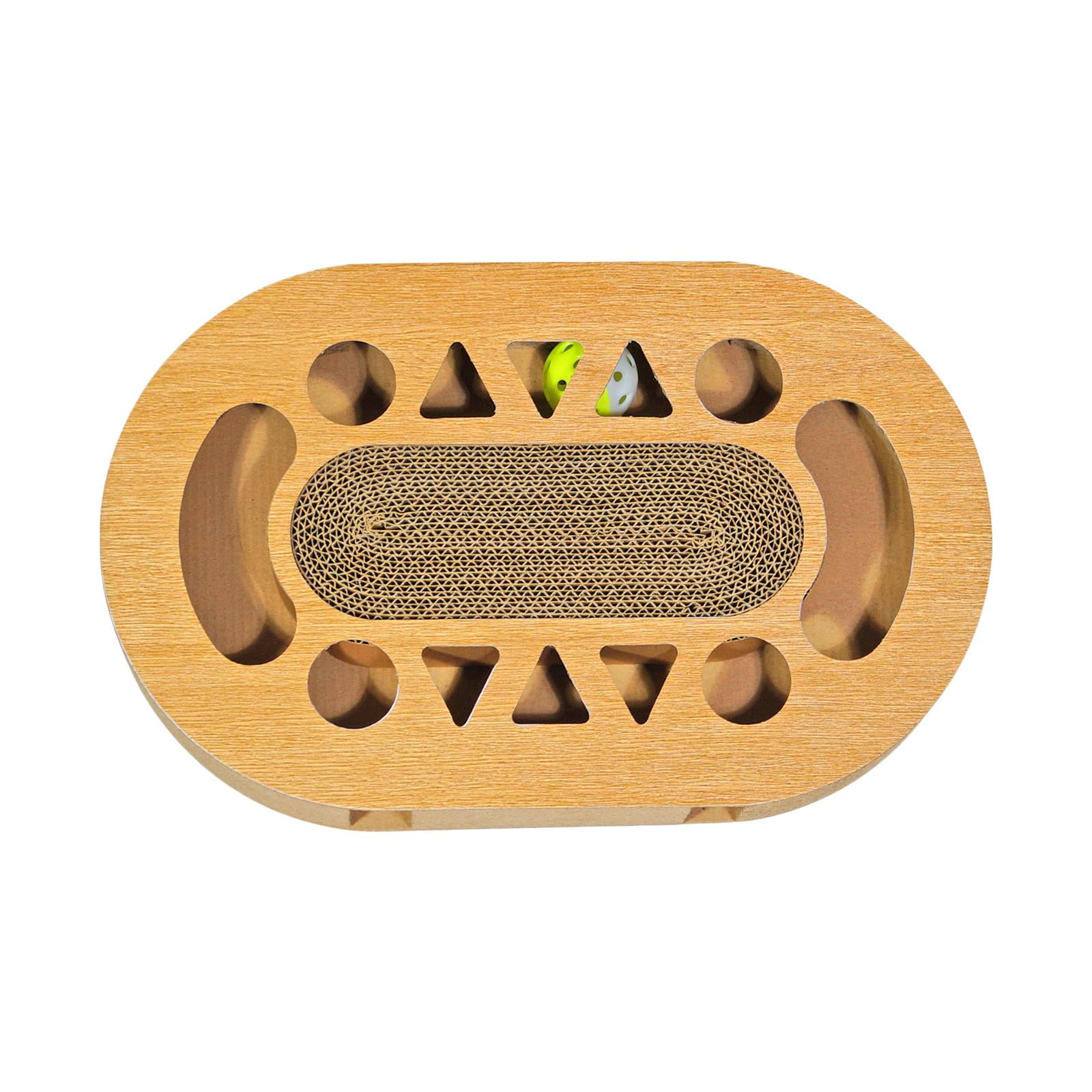 Cat Scratcher with Trackball Scratching Resistant Kitty Exercise Scratch Pad Oval