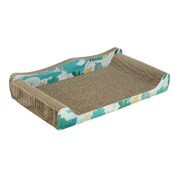 Cat Scratchers Cardboard Cat Scratch Bed Large Wide Prevents Furniture Damage Corrugated Lounge Couch Cat Scratching Board for Indoor Cats Blue 50cmx27cmx9cm