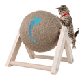 thumbnail image 1 of Cat Scratching Ball, Cat Toys with Wooden Base Nail File Scratcher Soccer Pet Supplies, Interactive Cat Toy with Wooden Base, Spherical Nail File Scratcher for Indoor Cats - 1Pc(Spinning Cat Ball), 1 of 8
