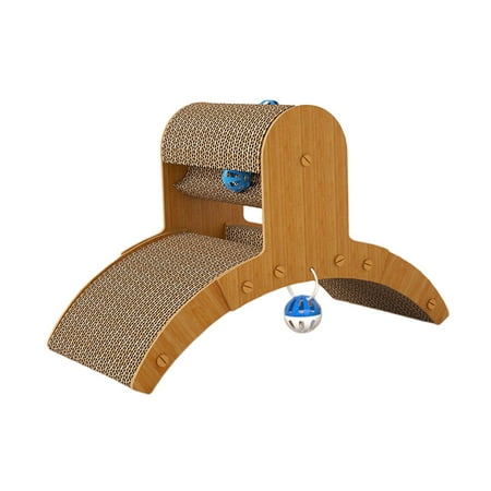 Cat Scratching Board Cat Scratcher Cardboard Indoor Cats with Bell Interactive Toy for Claw Catching Small Medium Large Cat Puppy