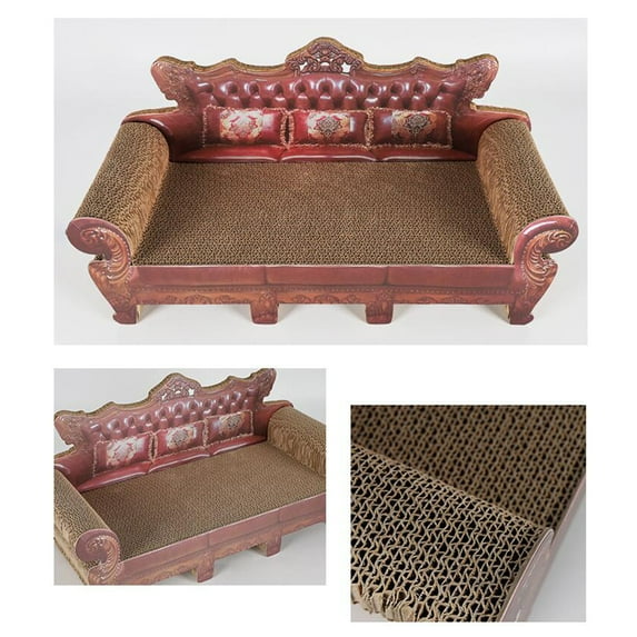 Cat Scratching Board, Cat Scratcher Cardboard for Furniture , Cat Scratching Pad Lounge , Sofa Shaped - 57x28x27cm