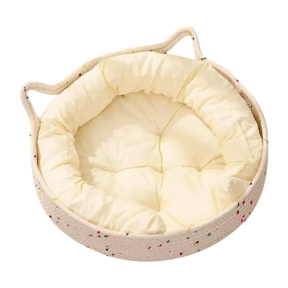 Cat Scratching Board Removable Washable Woven Cat Bed with Scratching Pad, Polyester Fossa for Claw Grinding All Seasons, Washable Bed Pads Cool Comfort