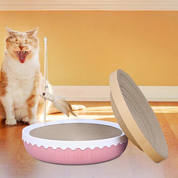 Cat Scratching Board, Scratching Board Round Furniture Protection, Durable Training Toys Crafts Grind Claws Sleeping Bed, Cat Scratch Pad Bowl