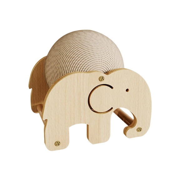A Cat Scratching Board Vertical Scratching Post Cat Grinding Claw With Wear-Resistant, Durable Sisal, Wood Construction, Elephant Shape Design For Cats, Indoor Pets, Relieve Boredom