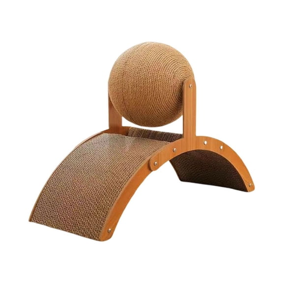 Cat Scratching Board with Sisal Rope Ball and Curved Scratch Pad for Healthy Claw Care and Furniture Protection