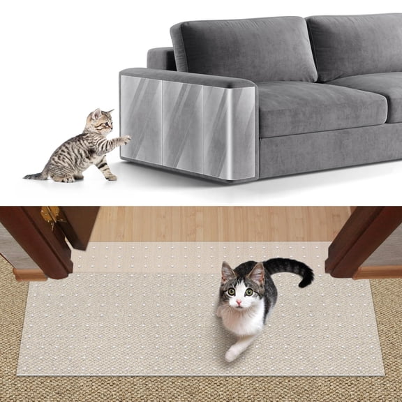 Cat Scratching Carpet Protector, 8.2ft x 12.2in, Multi-Purpose Home Protection