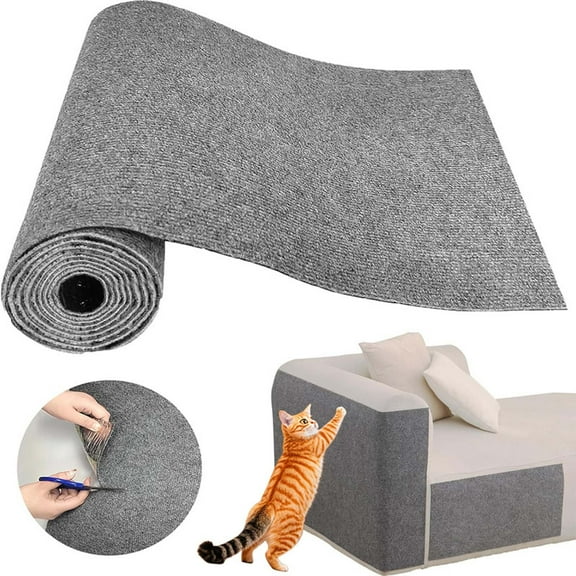 Cat Scratching Climbing Mat for Protecting Furniture, Trimmable & Adhesive Couch Wall Cover Replacement Pads, 39 x 12 inch