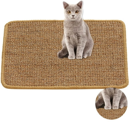 TEMSOOM Cat Scratching Pad Eco-Friendly Sisal Cat Scratching Mat with Toy Ball