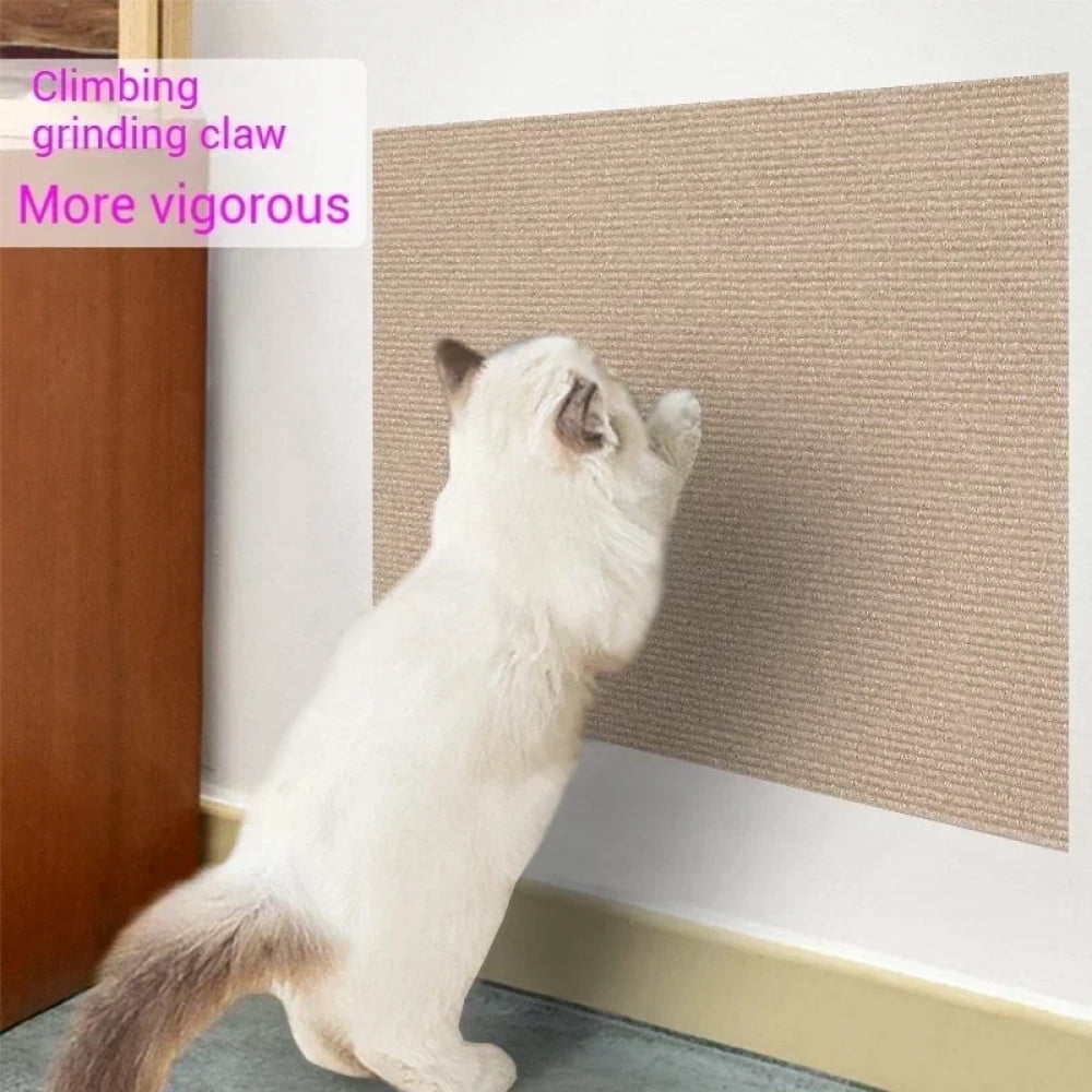 Post Mat Cat Scratching Mat Self-Adhesive Trimmable Carpet Cat Scratching Post ...