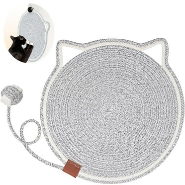 Cat Scratching Pad with Natural Cotton Rope, Large Size, Cat Bed and Cat Toy, Gray - 1 Count