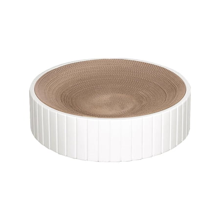 Cat Scratching Pads Heavy Duty Corrugated Sleeping Lounge Bed Multifunctional Grinding Claw Board Scratching Board for Kittens And Kittens , White