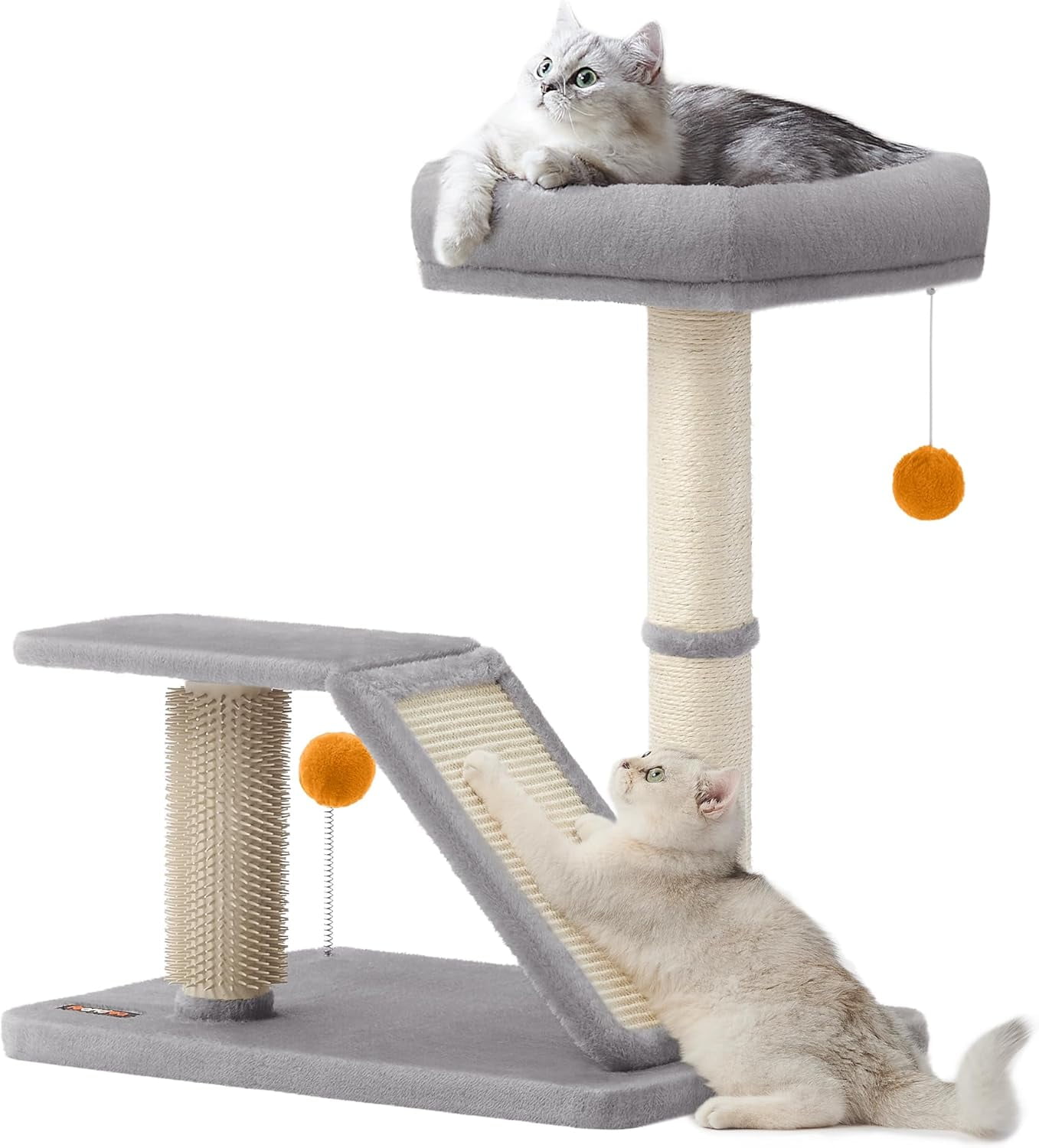 Cat Scratching Post with Bed, Multifunctional Cat Scratcher with Perch ...