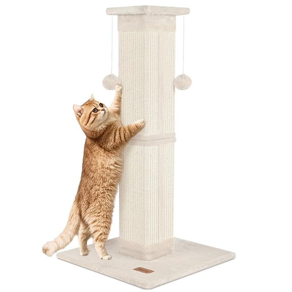 Cat Scratching Post Beige 33 Inch for Indoor Cats