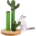 thumbnail image 1 of Cat Scratching Post Cactus Cat Scratcher Featuring with 3 Scratching Poles and Interactive Dangling Ball -Large 27 Inches, 1 of 13
