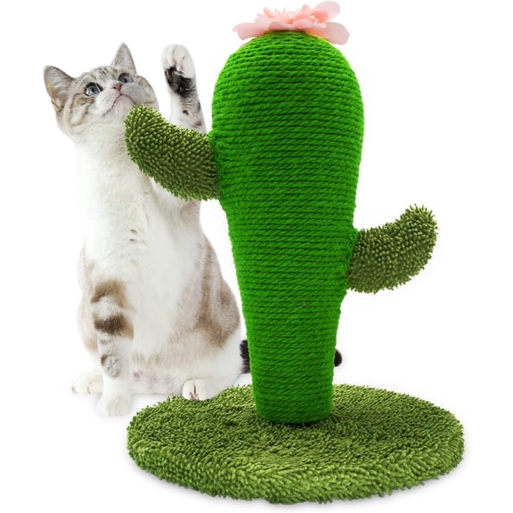 Cat Scratching Post, Cute Cactus Scratching Post, Nature Sisal Cat Scratcher for Indoor Cats and Kittens