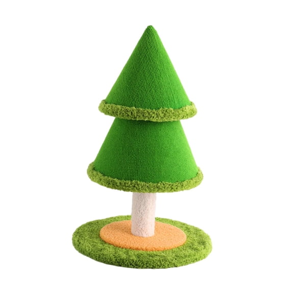 Cat Scratching Post Kitten Toy Pine Tree Decorative Scratch Training Stable Wooden Base for Indoor Cats
