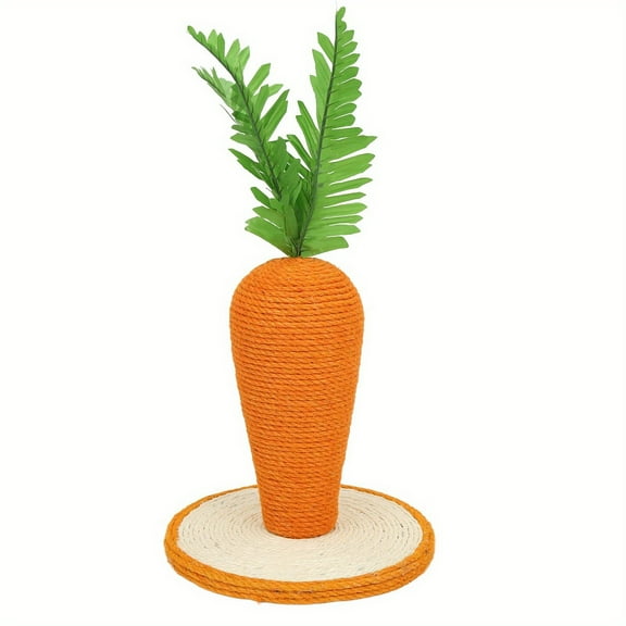 Cat Scratching Post: Natural Sisal Rope, Carrot Design & Durable Claw Scratcher Trees - Protect Your Furniture & Train Your Cat!
