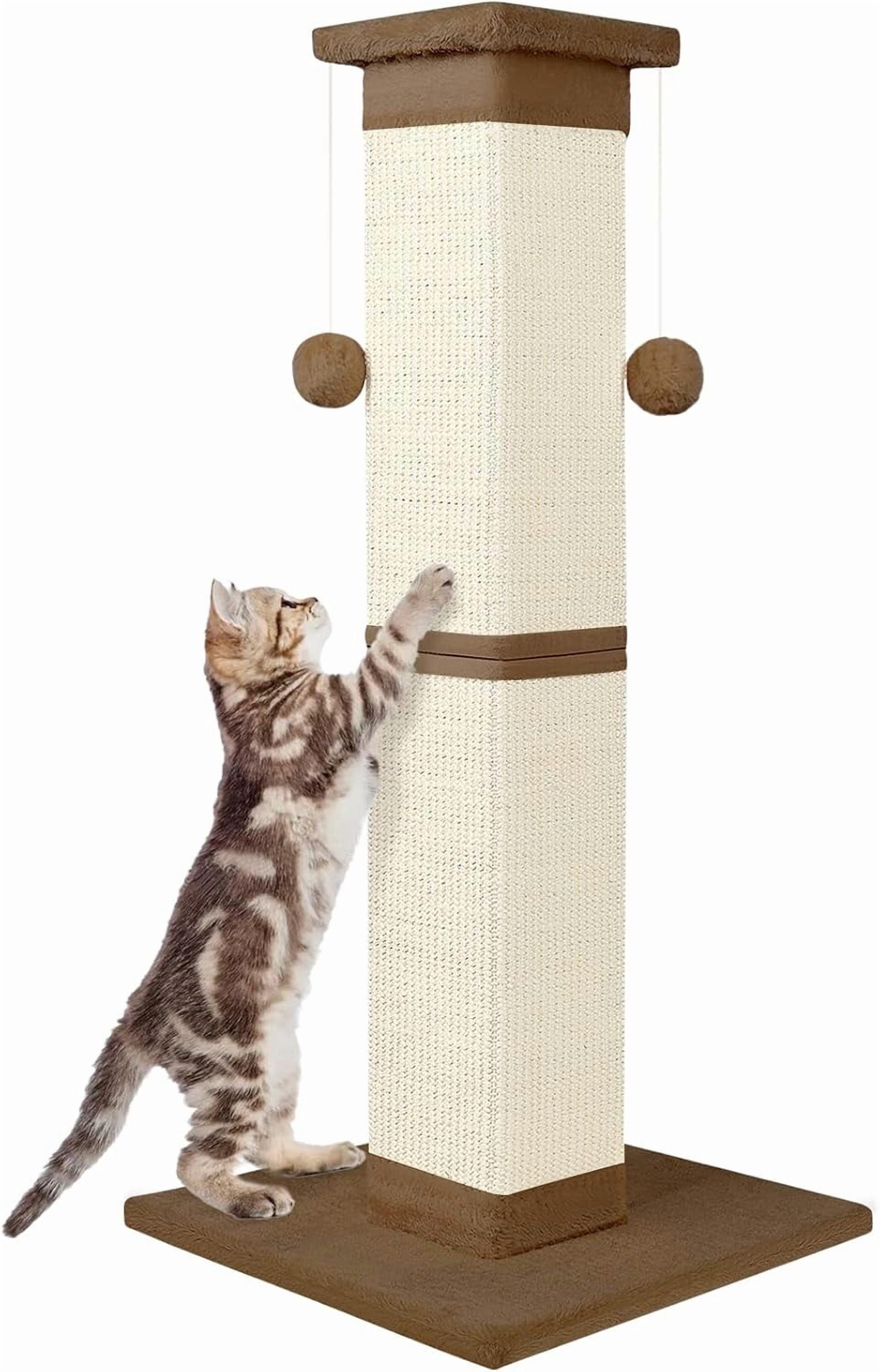 Cat Scratching Post Nature Sisal Scratch Post for Indoor Cats, Large ...