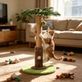 thumbnail image 1 of Cat Scratching Post, Palm Tree Cat Scratching Post for Indoor Cats, Tall Sisal Cat Scratcher Tree with Sturdy Base, Cute Cat Scratch Post for Kittens & Adult Cats, 1 of 6