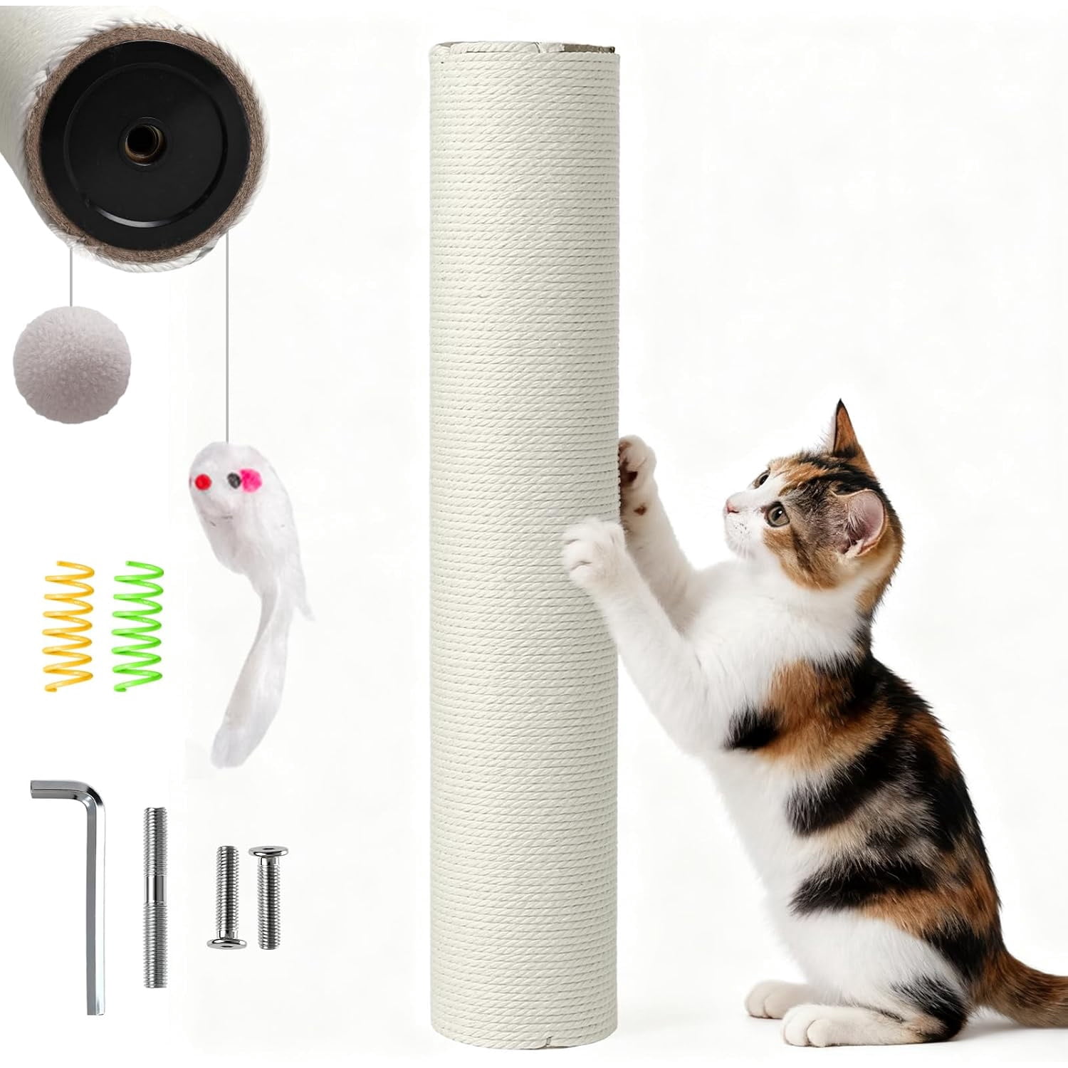 Cat Scratching Post Replacement Pole, 15.75" H, Sisal Pole Replacement ...