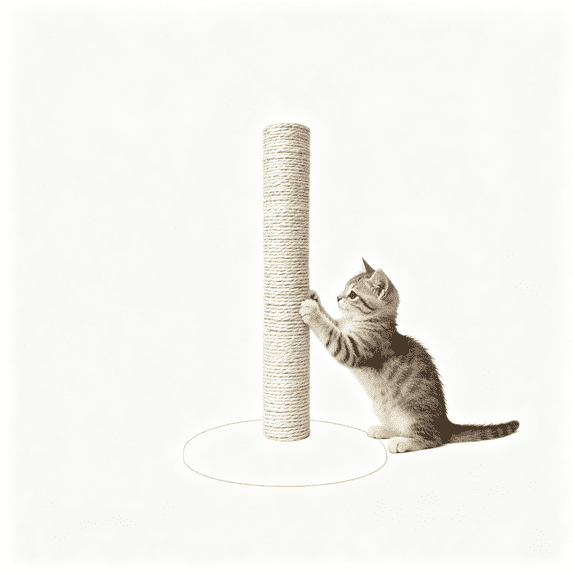 Cat Scratching Post Replacement Sisal Pole with M8 Screws, Natural Abrasion‑Resistant Sisal Rope, DIY Repair Spare Part for Indoor Cat Tree Tower and Kitten Furniture