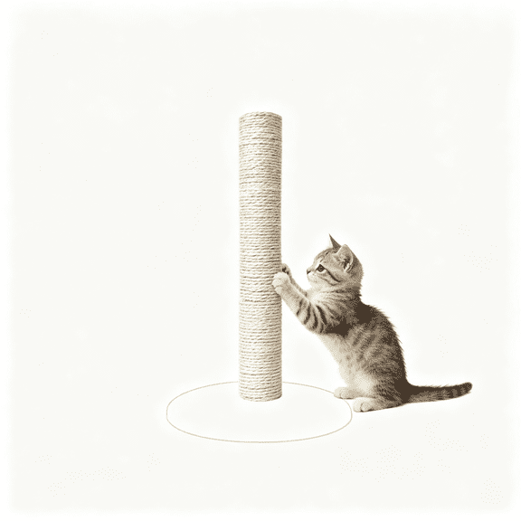 Cat Scratching Post Replacement Sisal Pole with M8 Screws, Natural Abrasion‑Resistant Sisal Rope, DIY Repair Spare Part for Indoor Cat Tree Tower and Kitten Furniture
