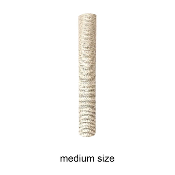 Cat Scratching Post Replacement Sisal Pole with M8 Screws, Natural Abrasion‑Resistant Sisal Rope, DIY Repair Spare Part for Indoor Cat Tree Tower and Kitten Furniture