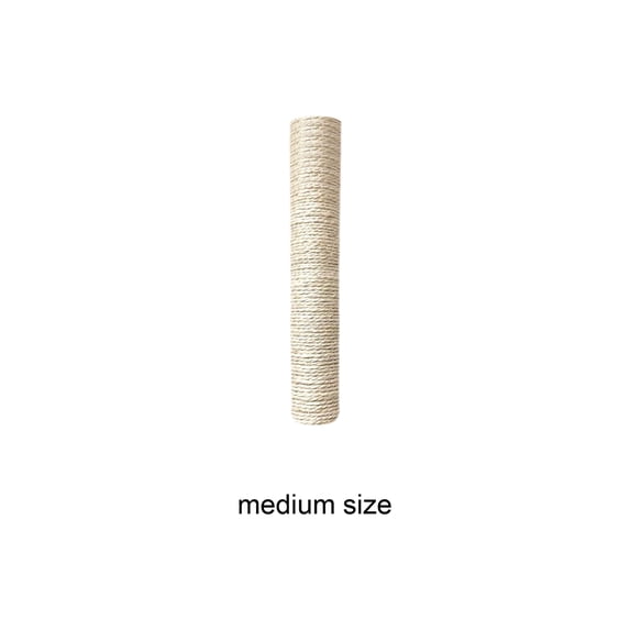 Cat Scratching Post Replacement Sisal Pole with M8 Screws, Natural Abrasion‑Resistant Sisal Rope, DIY Repair Spare Part for Indoor Cat Tree Tower and Kitten Furniture