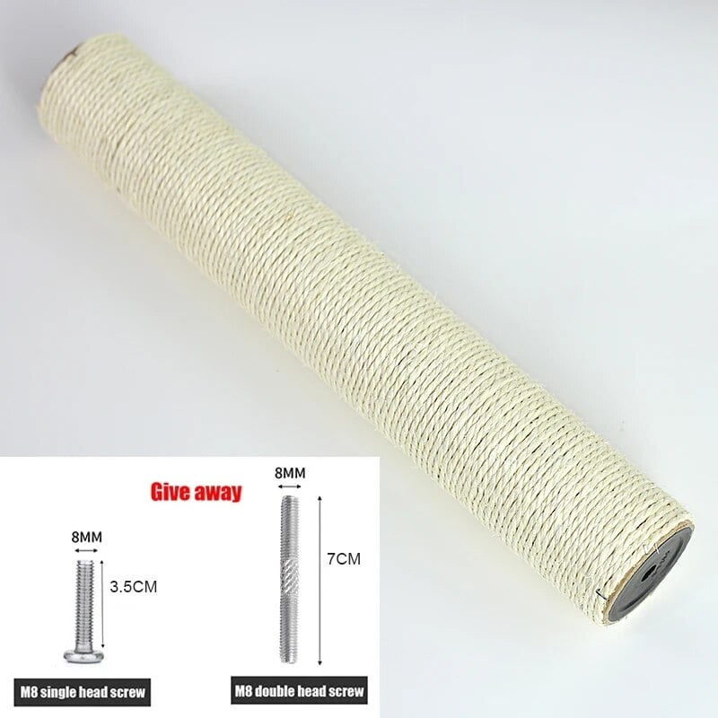 Cat Scratching Post Replacement Sisal Tree Refill Pole with M8 Screw