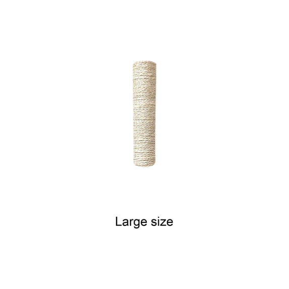 Cat Scratching Post Replacement – White Linen Textured Durable Cat Scraper for Cat Tree, Catio & Enclosure Upgrade – 3.5" Diameter x 12" Height