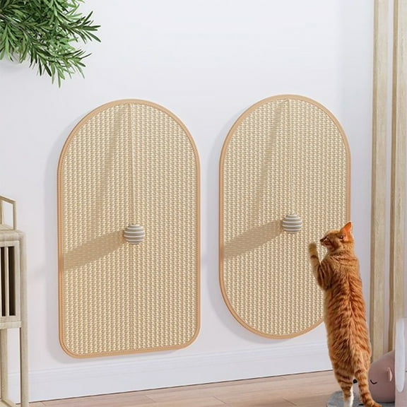 Cat Scratching Post, Sisal Mat Sofa Protector Pad, 21.65x12.99 Inch, Wall Mount or Lay Flat Design, Self Adhesive Installation, for Indoor Play, Furniture Protection, Cat Activity Center, Ihhxbz