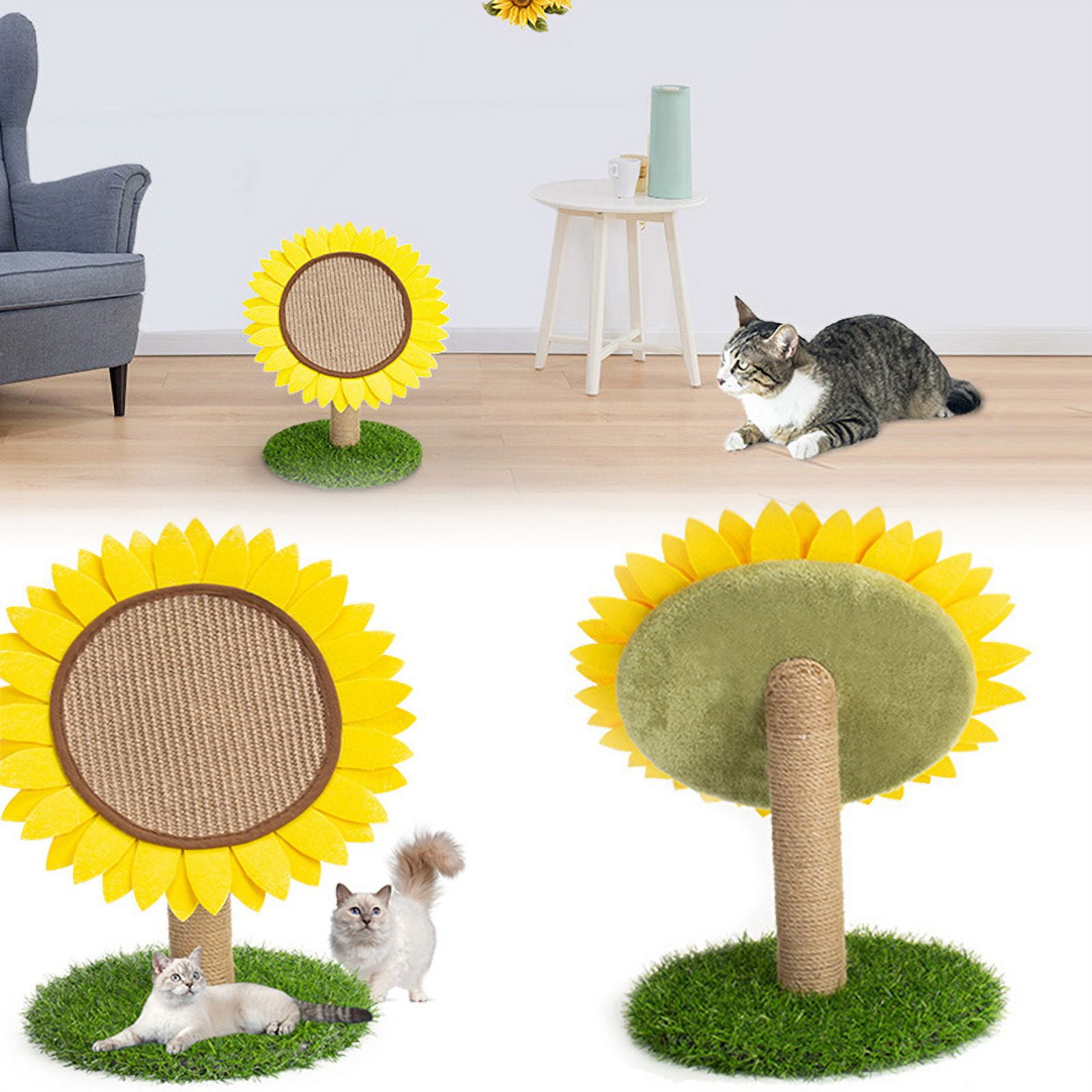 Cat Scratching Post Sunflower Claw Scratching Post With Sisal Covered