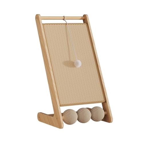 Cat Scratching Post, Wooden Sisal Removable Wear-Resistant Scratching Board for Kittens and Adult Cats