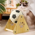 thumbnail image 1 of Cat Scratching Post, ZzCityTK Durable Sisal Cat Toy, Rotating Ball with Anti-Tip Base for Kittens Entertainment Furniture Protection, Beige, 1 of 6
