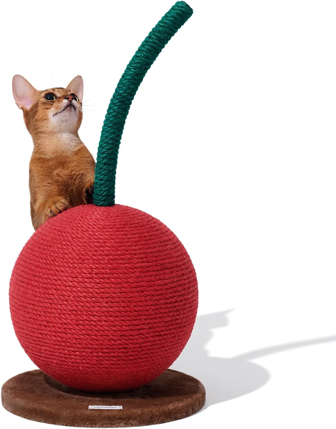 Cat Scratching Post with Jute Rope and Ball, Vertical Scratcher for Indoor Cats and Kittens