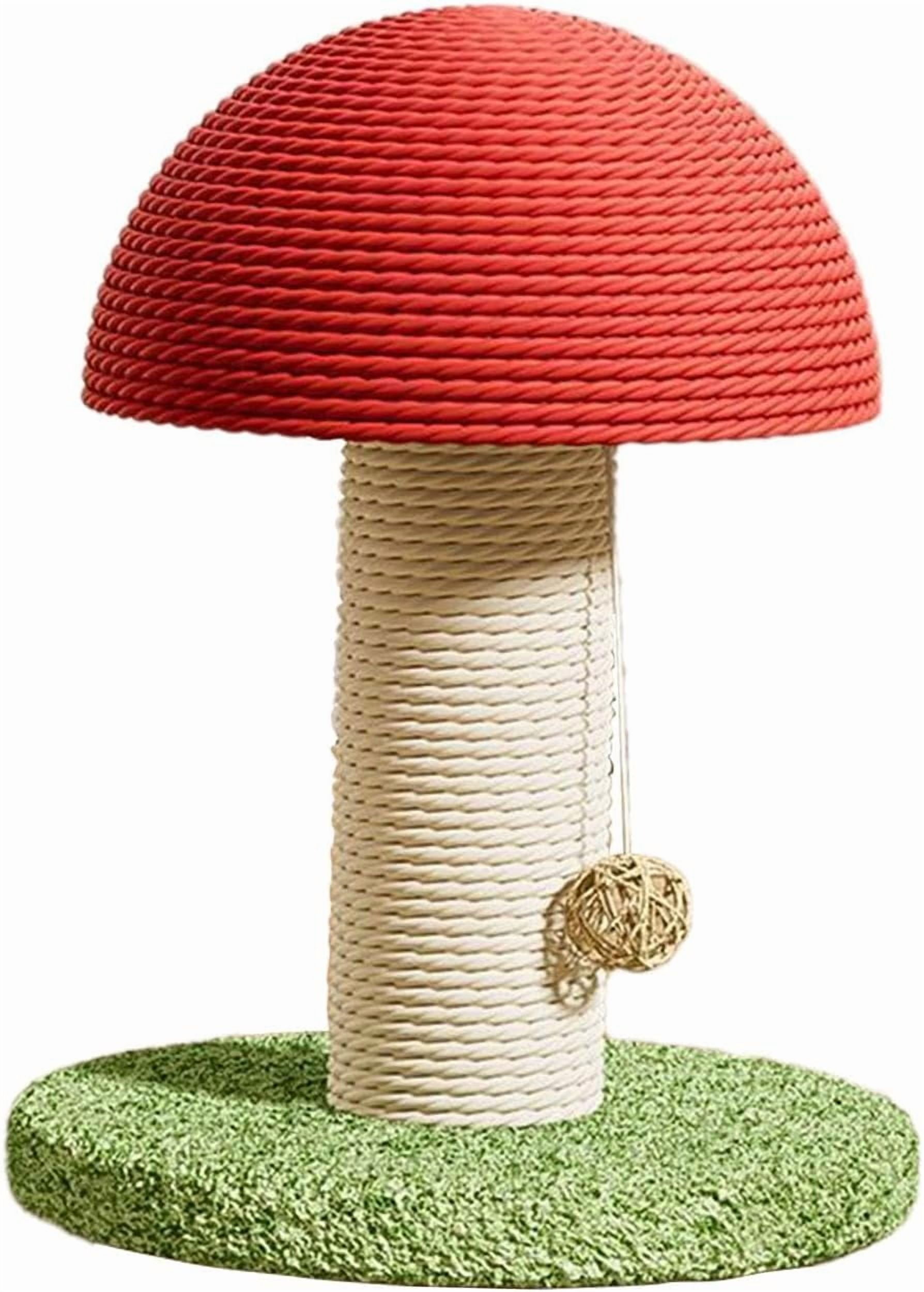 Cat Scratching Posts Vertical Cat Scratcher Mushroom Shaped Cat Toy for Protect Your Furniture Height 11in