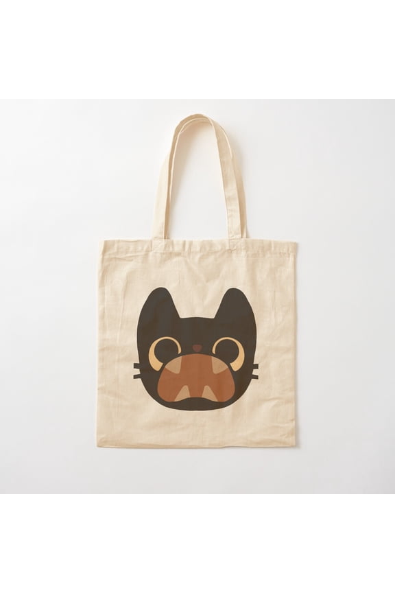 Cat Screaming Canvas Tote Bags, Reusable Shopping Bag