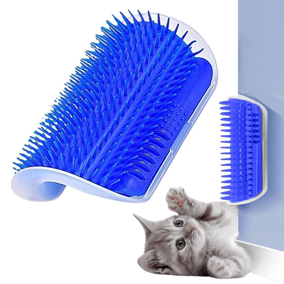 Cat Self Groomer Arch, Yghoky Catnip Wall Massage Corner Brush for Long & Short Fur Cats and Kittens - Self Groomer Scratcher with Soft Comb