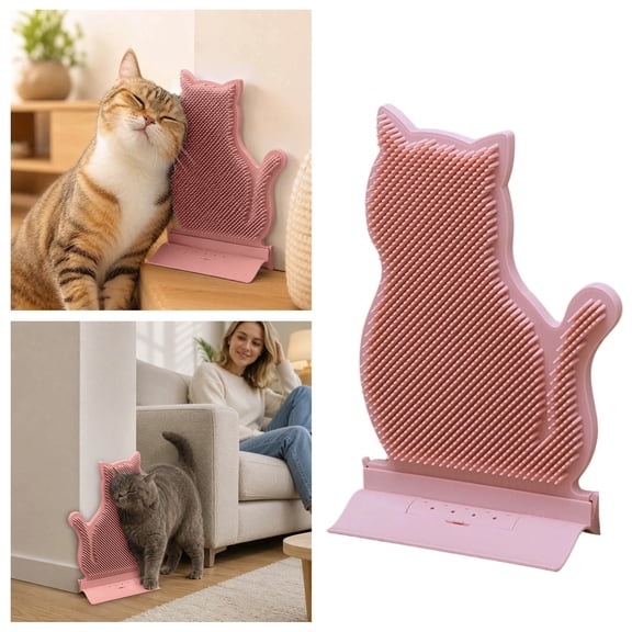 Cat Self Groomer Brush, Wall Mounted Cat Massage Comb, Gentle Grooming & Loose Fur Remover, Soothing Scratch Itch Relief Toy For Indoor Cats 11.41X8.27"