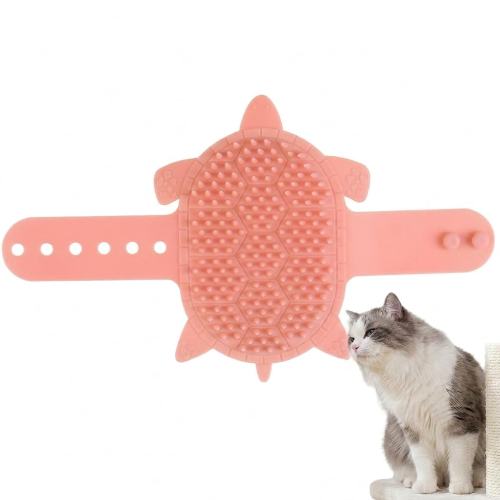 Cat Self Groomer Brush with Adjustable Strap, Soft TPR, for Chair Legs ...