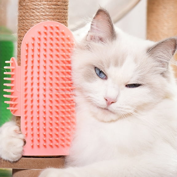 Cat Self Groomer, Silicone Cat Brush Combs, Soft Cat Face Scratcher Rubber Cat Massager for Indoor Cats, Cat Corner Scratcher, Cat Scratching Board Pet Supplies